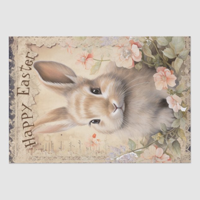 Papier Mousseline Bunny de Pâques (Recto)
