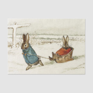 Papier Mousseline "Bunny Sleigh Ride" par Beatrix Potter