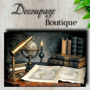 Papier Mousseline Bureau du navigateur globe vintage découpage