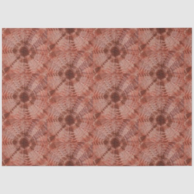 Papier Mousseline Burgundy Tie Dye Style Motif traditionnel (Recto)