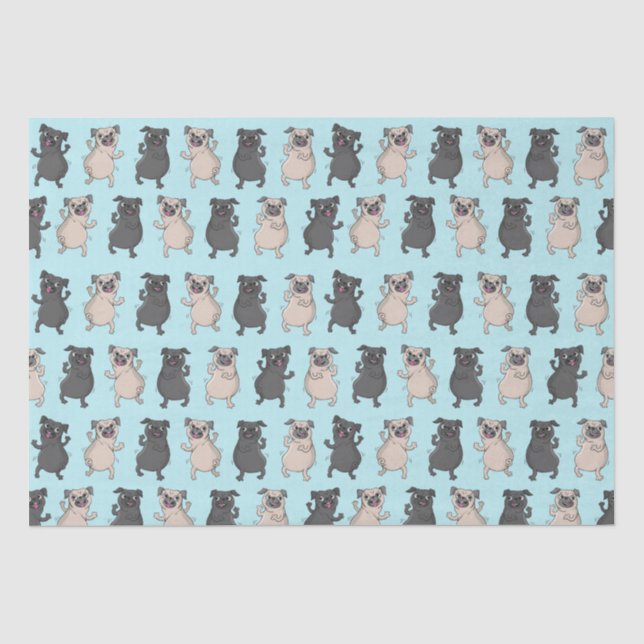 Papier Mousseline Buste de chiot de carlin de dispositif trembleur (Recto)
