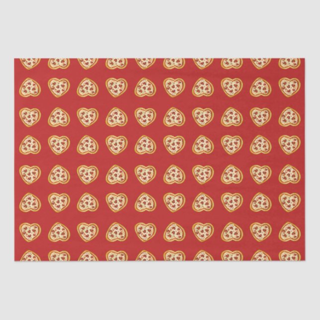 Papier Mousseline C’est plus une pizza Mon coeur Valentines Day (Recto)