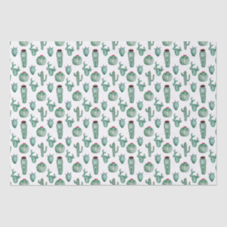 Papier Mousseline Cactus Design Tissu Papier, Aquarelle