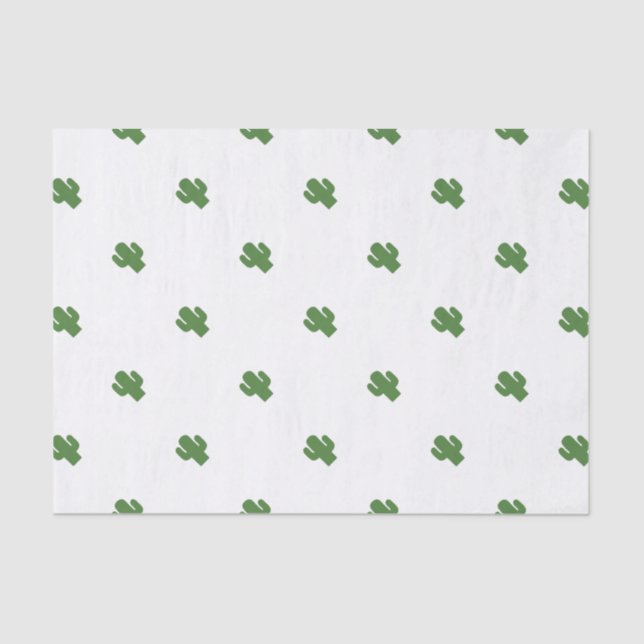 Papier Mousseline Cactus vert heureux en été rose (Recto)