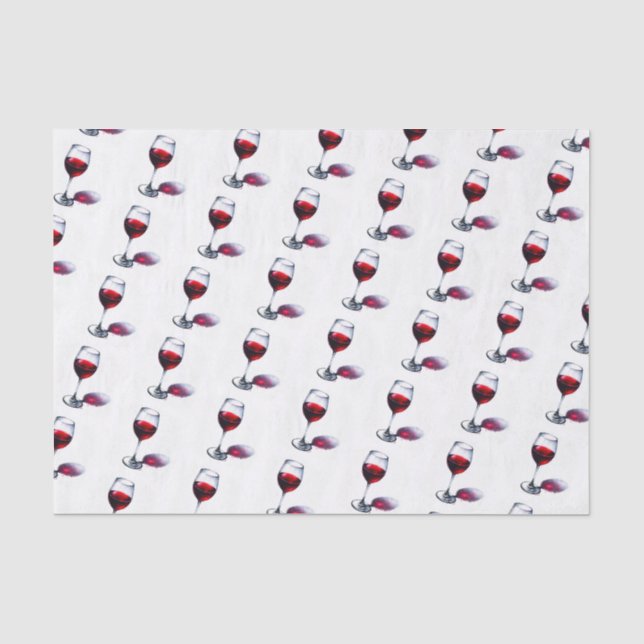 Papier Mousseline Cadeau de l'amateur de vin rouge (Recto)