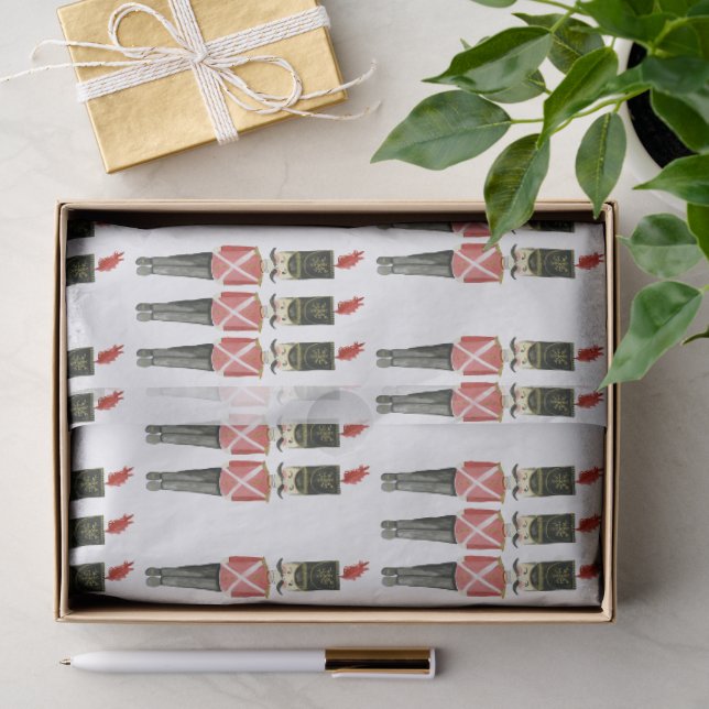 Papier Mousseline Cadeau de Noël traditionnel Casse-noix aquarelle (Cadeau)