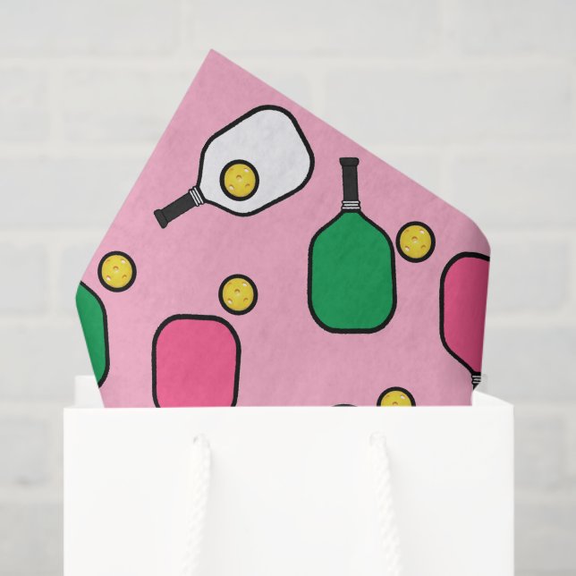 Papier Mousseline Cadeau de Pickleball créatif (Sac cadeau)