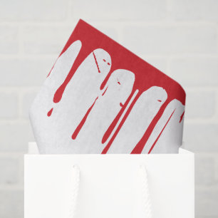 Papier Mousseline Cadeau d'Halloween - Gory goutte de sang drôle san