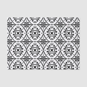 Papier Mousseline Cadeau Motif en carreaux noir et blanc