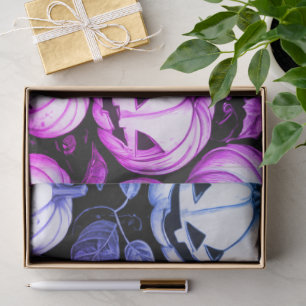 Papier Mousseline Cadeau noir Citrouille d'Halloween