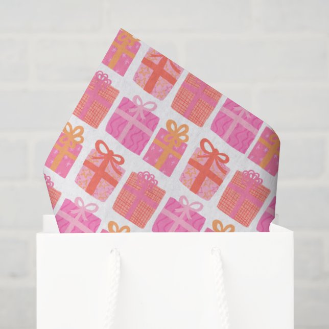 Papier Mousseline Cadeaux mignons Jour férié de Noël tiré à la main (Sac cadeau)