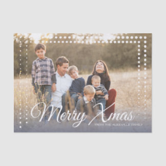 Papier Mousseline Cadre de points - Noël - Papier Tissus