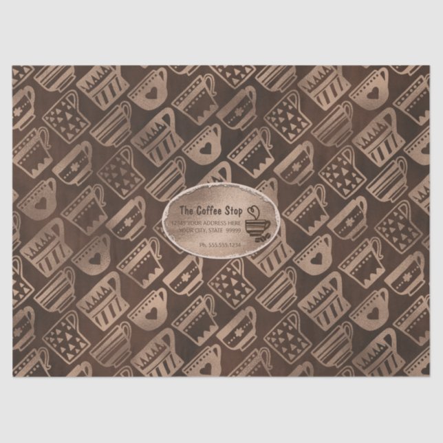 Papier Mousseline Café Business Mugs et tasses Brown Personnalisé (Recto)