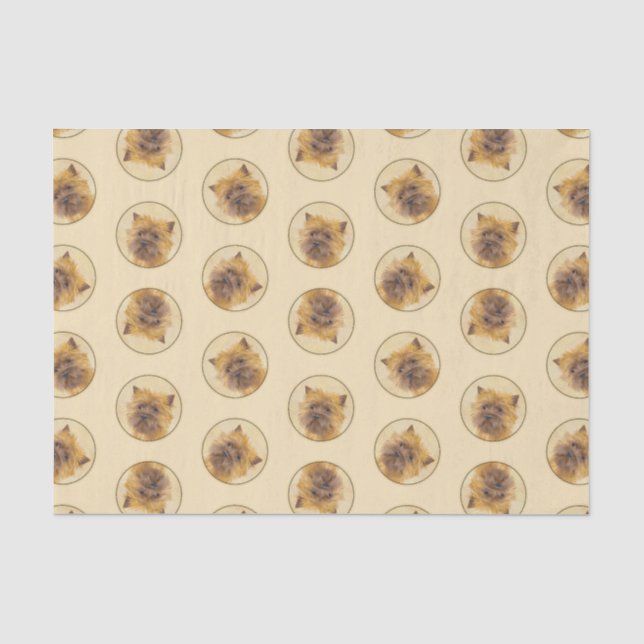 Papier Mousseline Cairn Terrier Peinture mignonne Original Animal Ch (Recto)