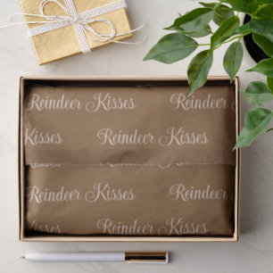 Papier Mousseline Câlins de rennes Cadeau de Noël au chocolat brun