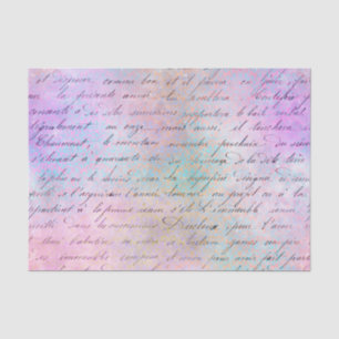 Papier Mousseline Calligraphie vintage grunge colorée