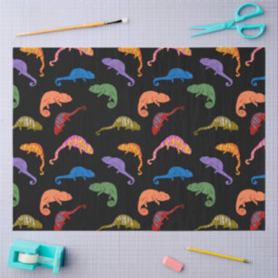 Papier Mousseline Caméléons Reptiles Colorés Lézards Enfants