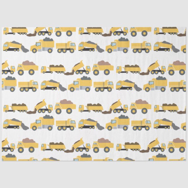 Papier Mousseline Camions de construction Camions de construction (Recto)