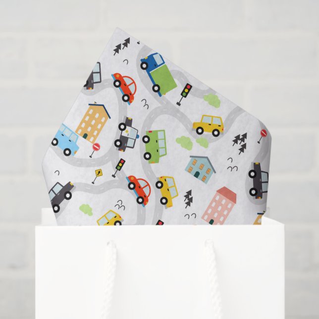 Papier Mousseline Camions de découpage (Sac cadeau)