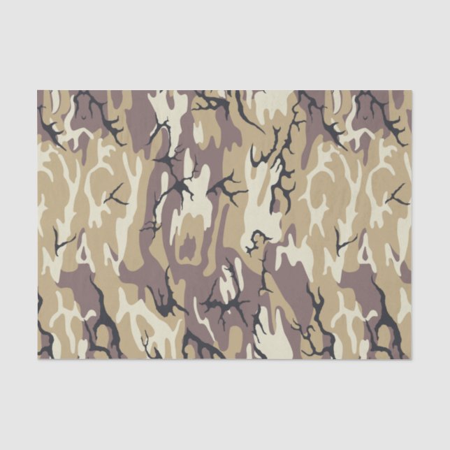 Papier Mousseline Camo Brown (Recto)
