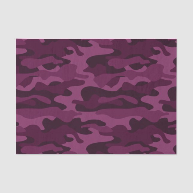 Papier Mousseline Camo de couleur violette tyrienne (Recto)