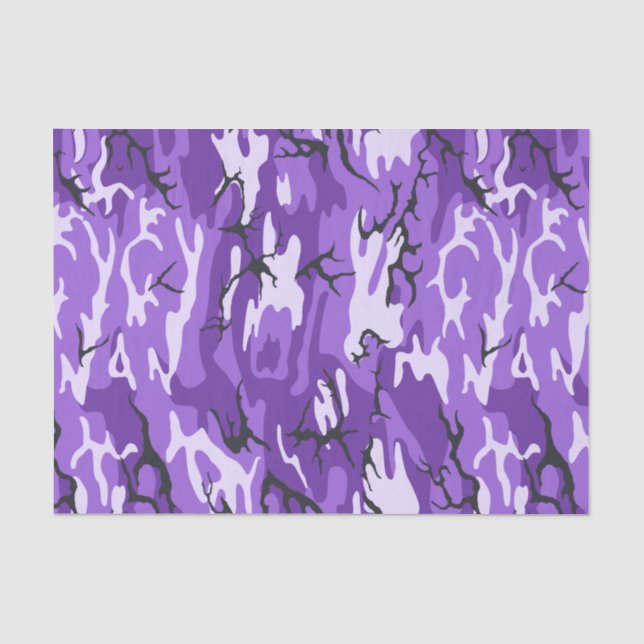 Papier Mousseline Camo pourpre (Recto)