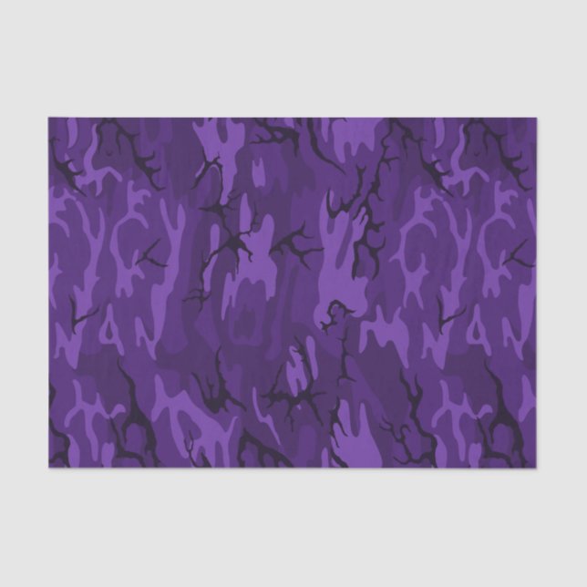 Papier Mousseline Camo violet foncé (Recto)