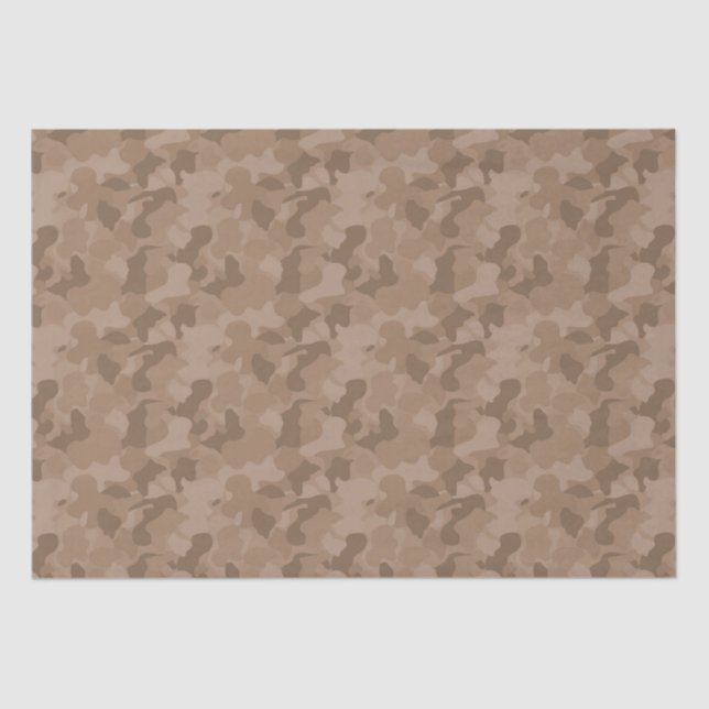 Papier Mousseline Camouflage Brown (Recto)
