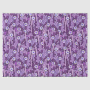 Papier Mousseline Camouflage Cactus, Motif Floral, Violet Violet Vio