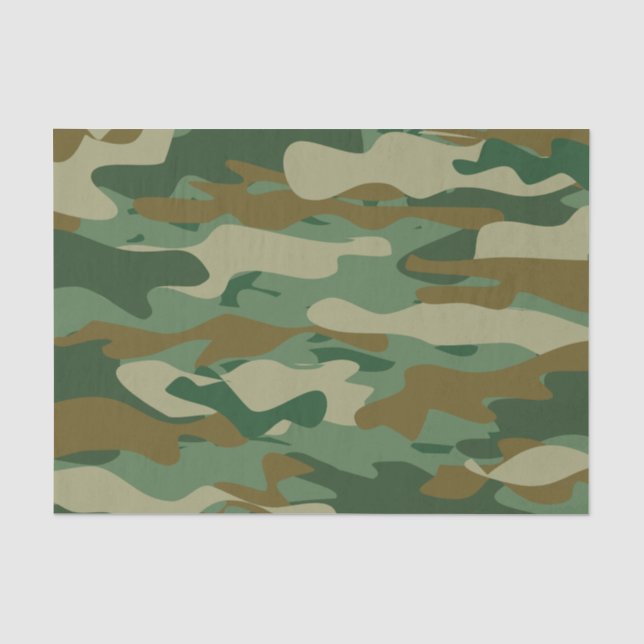 Papier Mousseline Camouflage de l'armée verte (Recto)