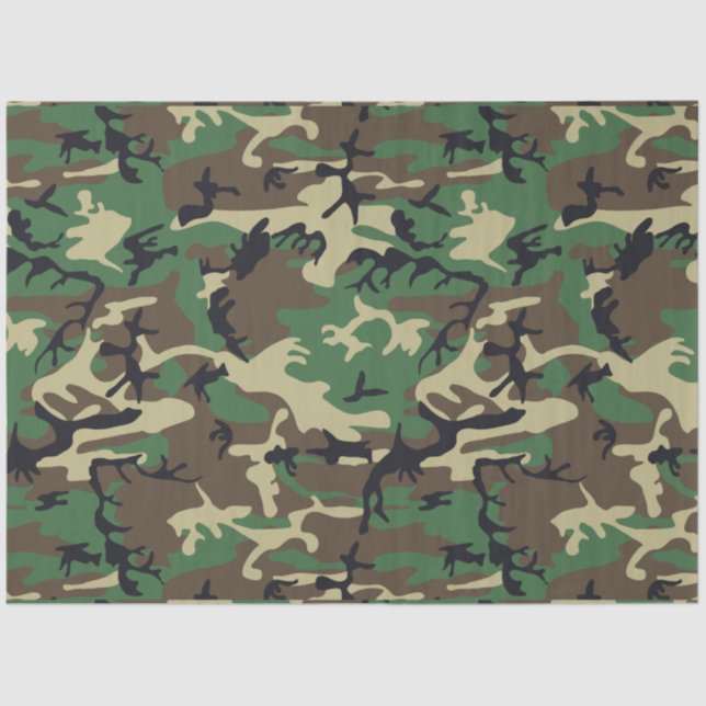 Papier Mousseline Camouflage militaire (Recto)