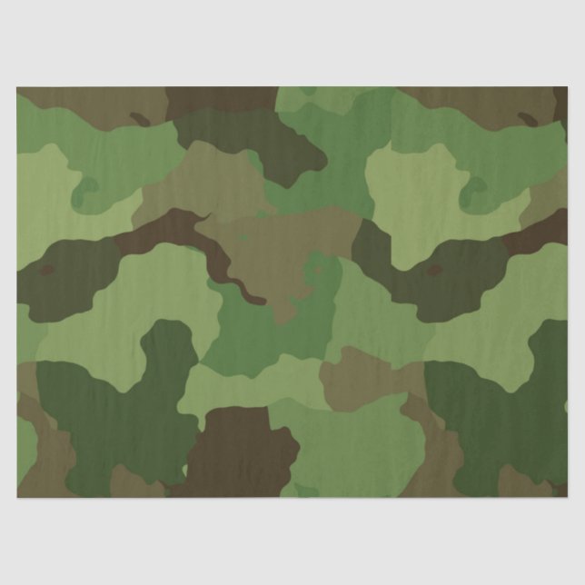 Papier Mousseline Camouflage vert de l'armée (Recto)