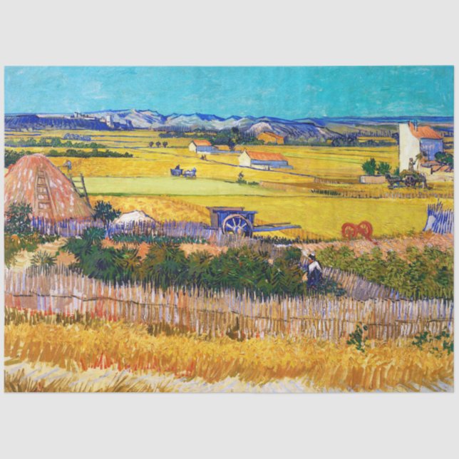 Papier Mousseline Campagne d'automne, Van Gogh (Recto)