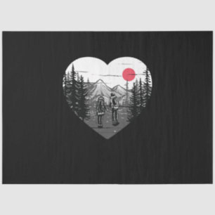 Papier Mousseline camping randonnée escalade montagne nature couple 
