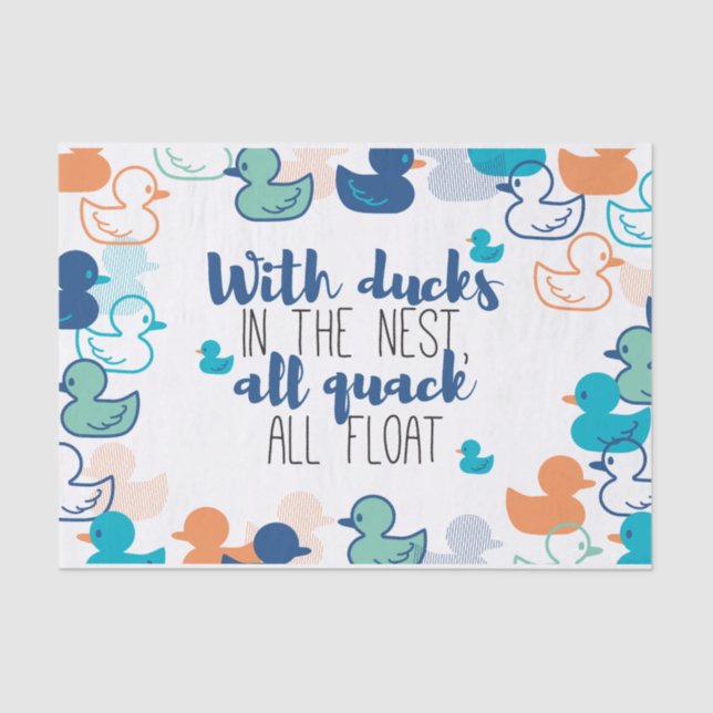 Papier Mousseline Canards amusants et canons flottants en quack Conc (Recto)