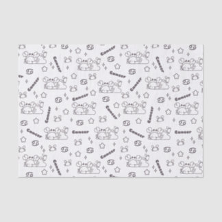 Papier Mousseline Cancer Zodiac Whispers - Motif magique monochrome
