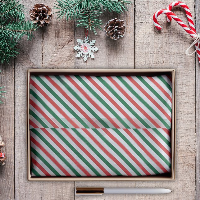 Papier Mousseline Candy Cane Peppermint Stripe Christmas (Créateur téléchargé)