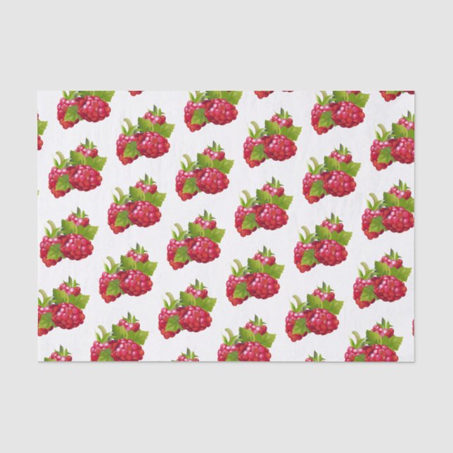Papier Mousseline Canne aux fruits de framboise (Recto)