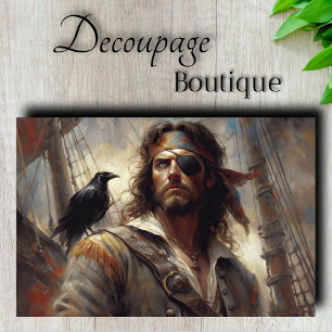 Papier Mousseline Capitaine Pirate Bandana Découpage