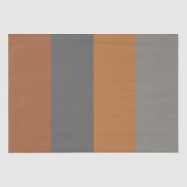 Papier Mousseline Caramel de cuivre et bandes verticales grises (Recto)