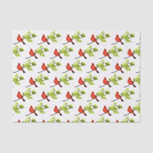 Papier Mousseline Cardinal Bird Red