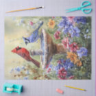 Cardinal d'aquarelle et Découpage de Jay bleu