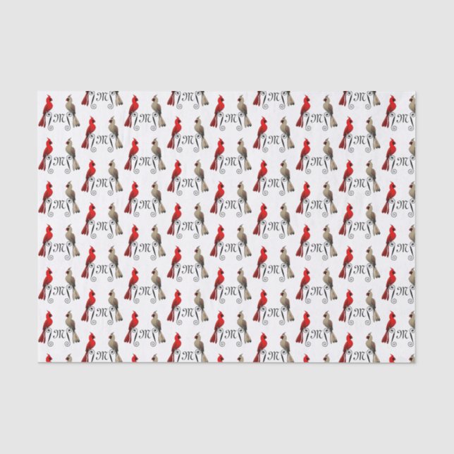 Papier Mousseline Cardinal du Nord SongBird (Recto)