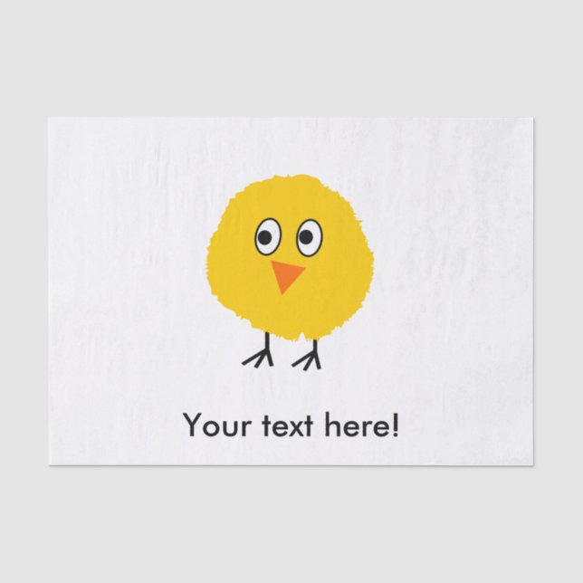 Papier Mousseline Caricature au poulet mignon (Recto)