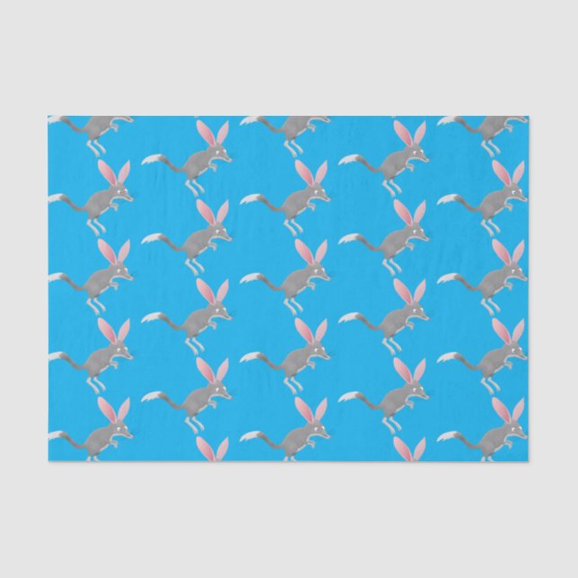 Papier Mousseline Caricature de bilby australien très heureuse (Recto)