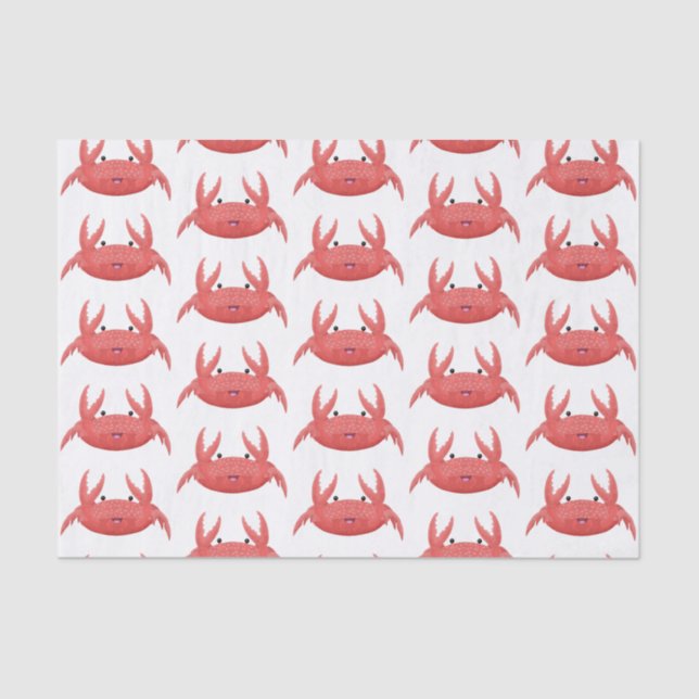Papier Mousseline Caricature de crabe rouge cuite (Recto)