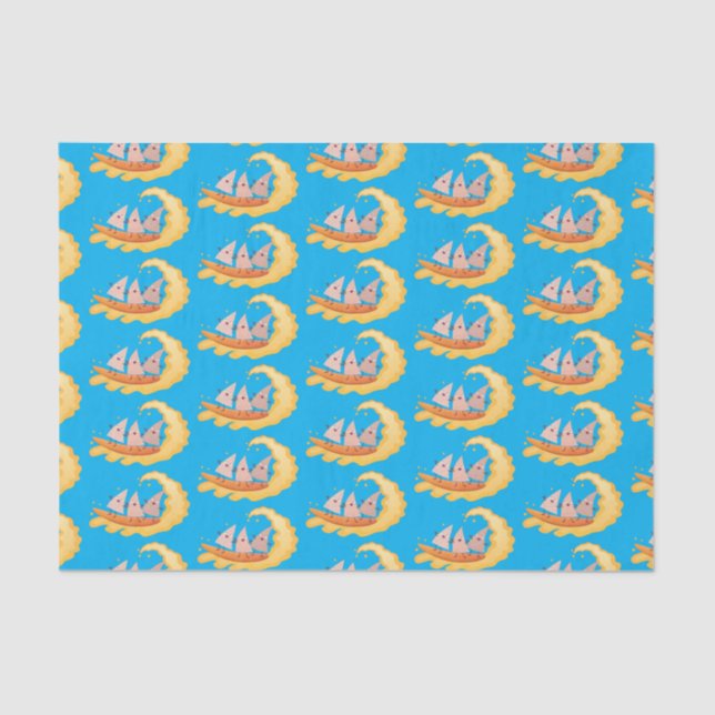 Papier Mousseline Caricature de surf pour chips de maïs mignonette n (Recto)