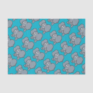 Papier Mousseline Caricature d'éléphant gris