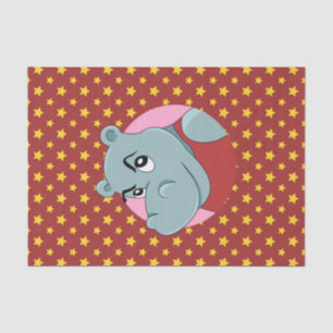 Papier Mousseline Caricature d'hippopotame