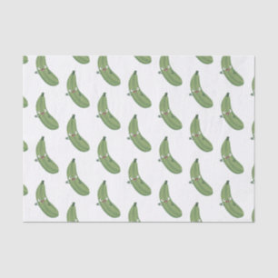 Papier Mousseline Caricature joyeux de courgettes mignonnes